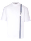 Ferragamo Logo-printed Long-sleeved T-shirt In White