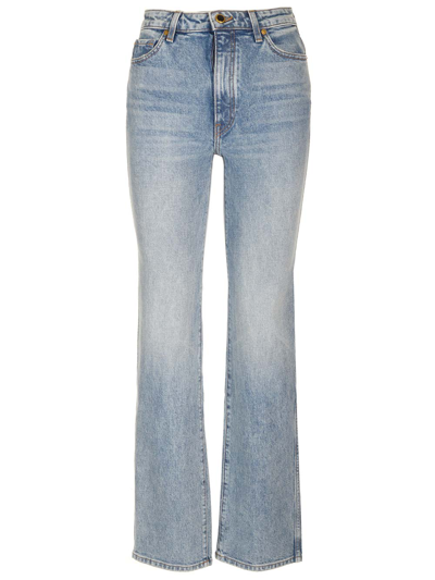 Khaite Danielle Straight Leg Jeans In Blue