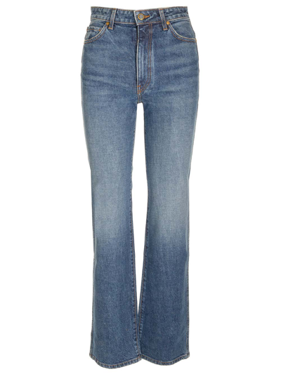 Khaite Danielle Straight Leg Jeans In Blu