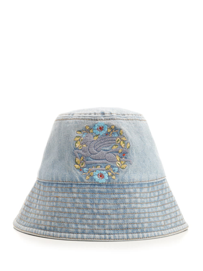 Etro Blue Denim Bucket Hat