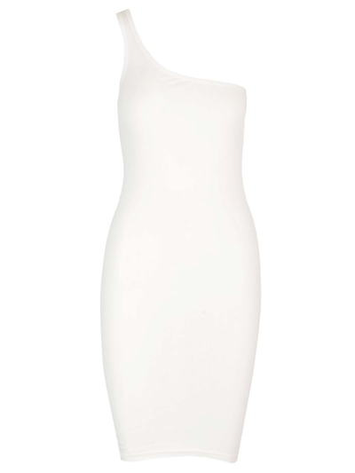 Isabel Marant Tamaki Ribbed Jersey Dress In Weiss