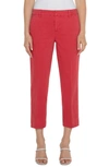 LIVERPOOL LOS ANGELES KELSEY SLIT HEM CROP TWILL TROUSERS