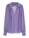 Elisabetta Franchi Logoed Blouse In Lilac