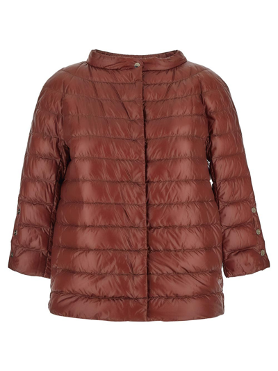 Herno Down Jacket In Brown