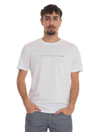 Harmont & Blaine Irl216 Short-sleeved Round-necked T-shirt In White