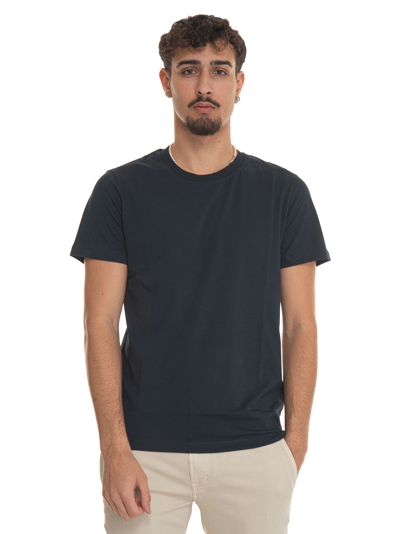 Peuterey Manderly01 Short-sleeved Round-necked T-shirt In Blue