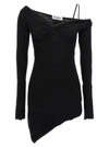 Attico Desai Twisted One-shoulder Rib Mini Dress