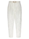 Zimmermann White Natura Cropped Barrell Pants