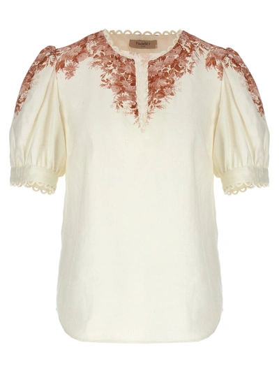 Twinset Toile Blouse In White