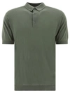 John Smedley Roth Polo Collar T-shirt In Green