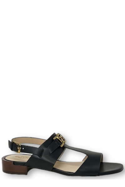 Tod's Logo Engraved Buckle Fastened Sandals Tods In Black