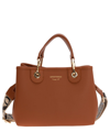 Emporio Armani Women's Myea Small Tote Bag In Cuoio/rosso