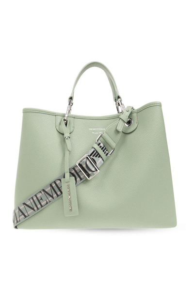 Emporio Armani Shopper Bag In Green