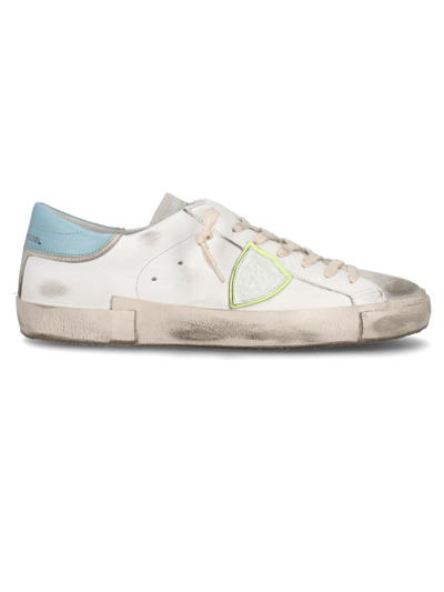 PHILIPPE MODEL PRSX SNEAKER WHITE, GREY AND LIGHT BLUE