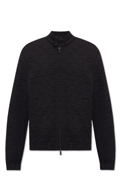 Emporio Armani Textured Jacket In Black