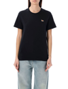 Maison Kitsuné Baby Fox Patch Regular Tee In Nero