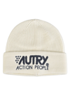 AUTRY SPORTY WOOL LOGO EMBROIDERED BEANIE