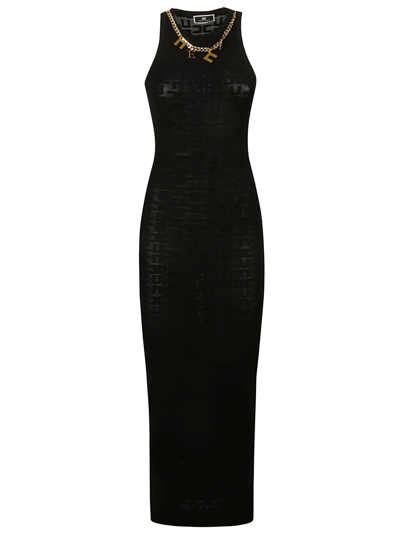 Elisabetta Franchi Long Dress In Black