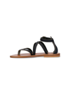 Kjacques K. Jacques St. Tropez Woman Thong Sandal Black Size 9 Leather In Nero