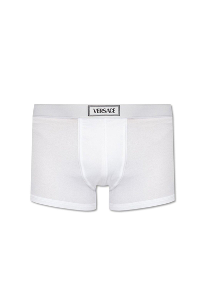 Versace Boxer Aus Baumwolle In Optisches Weiss