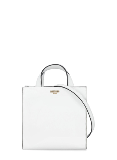 Moschino Leather Shoulder Bag In White