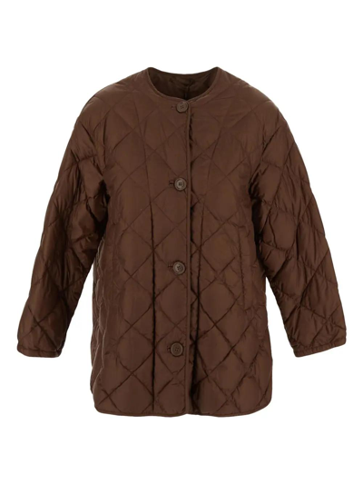 Max Mara The Cube Buttoned Long In Brown