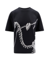 Burberry Shield Hardware Cotton T-shirt In Black Ip Pat