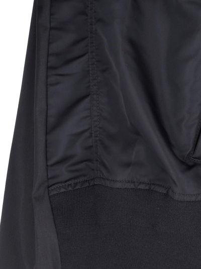 Sacai Nylon Detail Shirt In Black