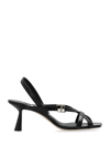 Jimmy Choo Jess 65 Embellished Leather Slingback Sandals In Black