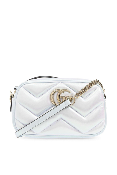 Gucci Gg Marmont Small Shoulder Bag In Iride Snow