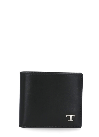 Tod's Black Leather Wallet Tods