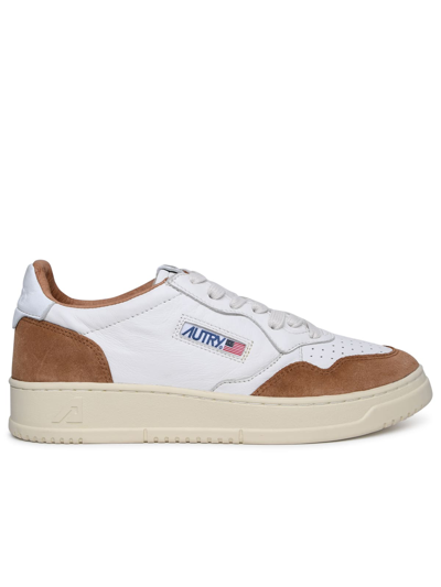 AUTRY MEDALIST SNEAKERS IN GOAT LEATHER AND WHITE SUEDE
