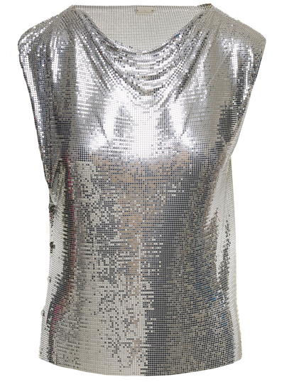 Paco Rabanne Top In Argento