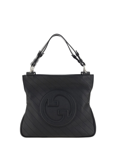 Gucci Black Leather Medium Blondie Shopping Bag
