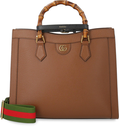 Gucci Diana Tote Bag In Brown