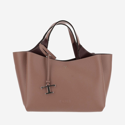 Tod's Mini Leather Handbag In Pink