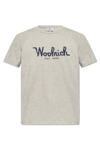 Woolrich Embroidered-logo Cotton T-shirt In Light Grey Melange