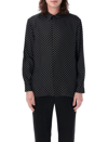 SAINT LAURENT SHIRT SILK POIS BW