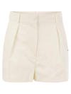 Sportmax Tailored Pleated Shorts Belt Loops In White