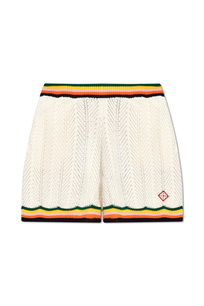 Casablanca Cotton Shorts In White