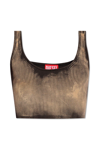 Diesel M-deidra Bleached-effect Crop Top