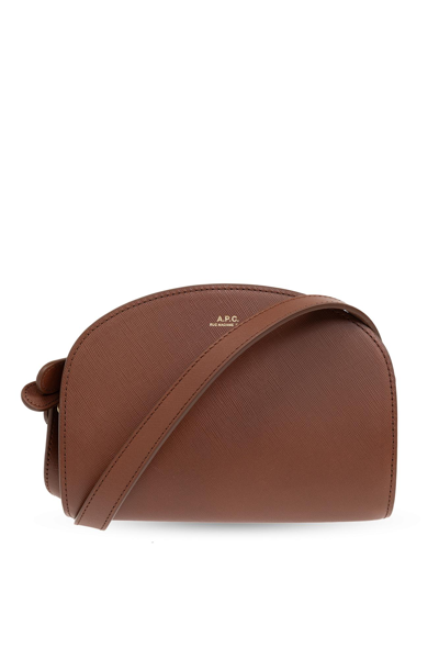 Apc A.p.c. Demi Lune Shoulder Bag In Brown