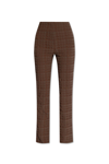 Nanushka Juna Seersucker-texture Slim-fit Trousers In Dark Brown
