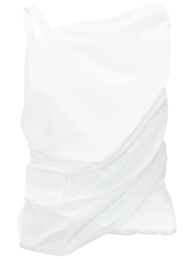 Jw Anderson Twisted Drape Top In White