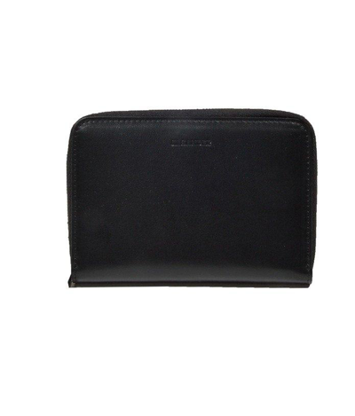 Jil Sander Logo Embossed Zip-around Wallet In Nero