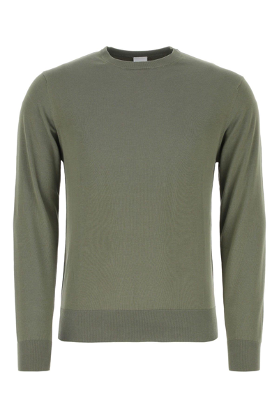Aspesi Sage Green Cotton Sweater In Khaki