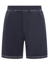 Dsquared2 Navy Blue Cotton Relax Fit Bermuda Shorts In Blu Navy