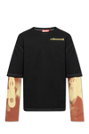 DIESEL T-WESHER-N3 T-SHIRT WITH LONG SLEEVES