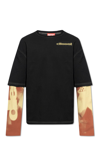 Diesel Layered-effect Top With Smudged Print