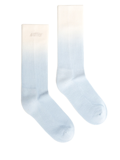 Autry Cotton Terry Socks In Gldn/azu